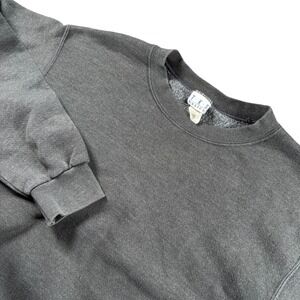 VTG Minamalist Y2K Basics‎ Mens Gray Crewneck Sweatshirt XL Streetwear Cotton